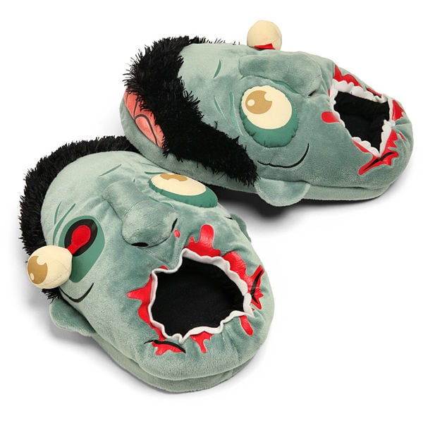 plush zombie slippers