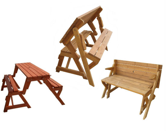convertible bench to picnic table