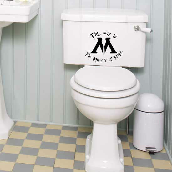 ministry of magic toilet decal