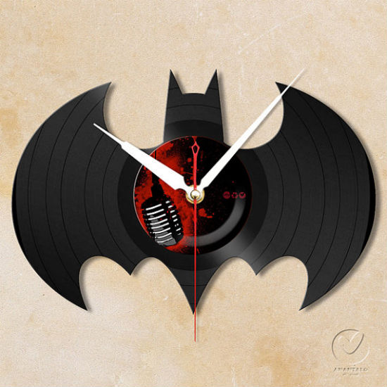 vinyl batman wall clock
