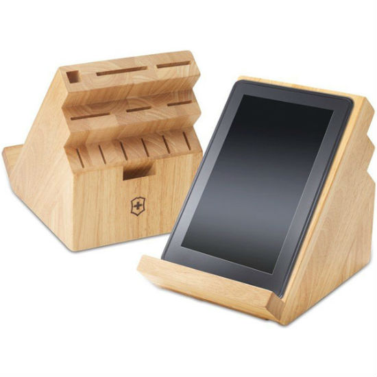 knife block tablet stand