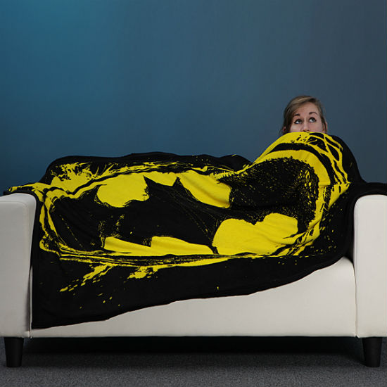 batman fleece logo blanket