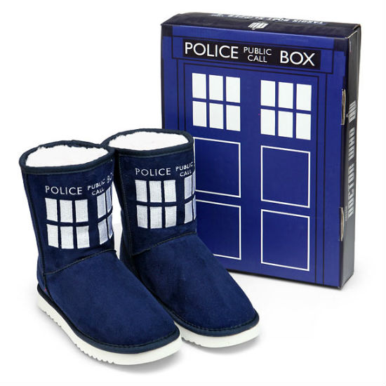 TARDIS boot slippers