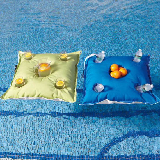 floating beverage caddy pillow