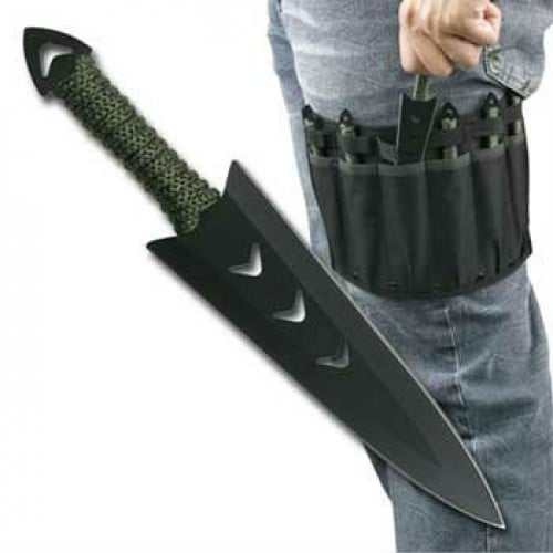 throwing knife set with leg holster 