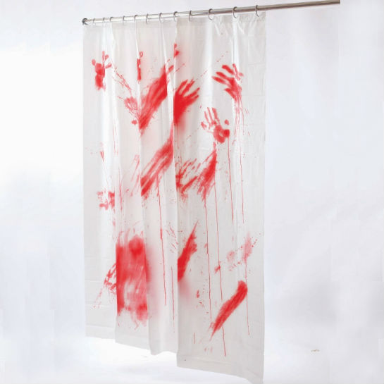 bloody shower curtain 