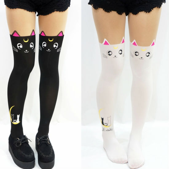 sailor moon luna and artemis cat stockings