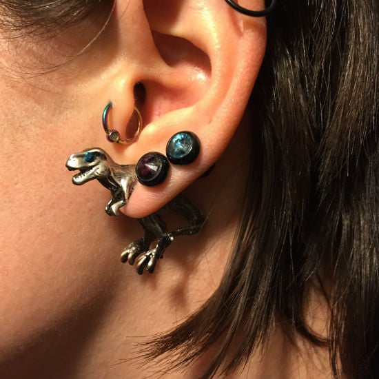 trex earrings 