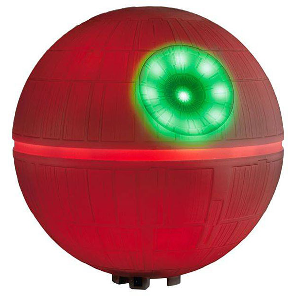 death star christmas tree topper red 
