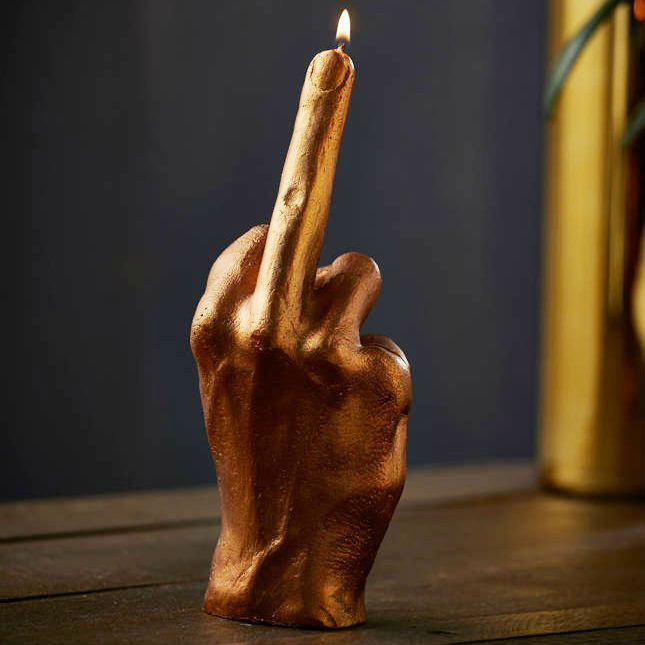 middle finger candle