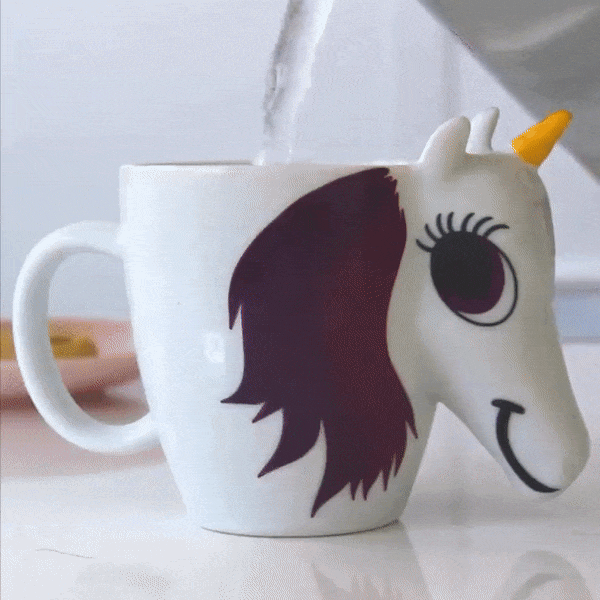 heat changing unicorn mug