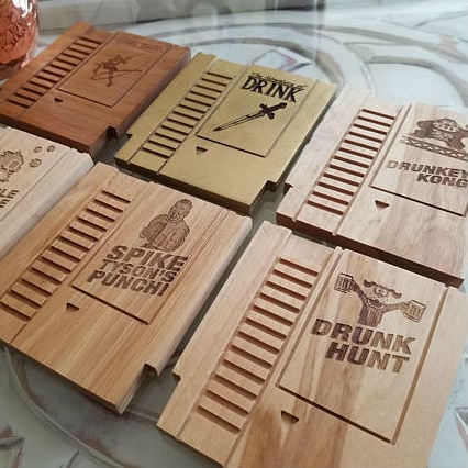 wooden gaming coasters 