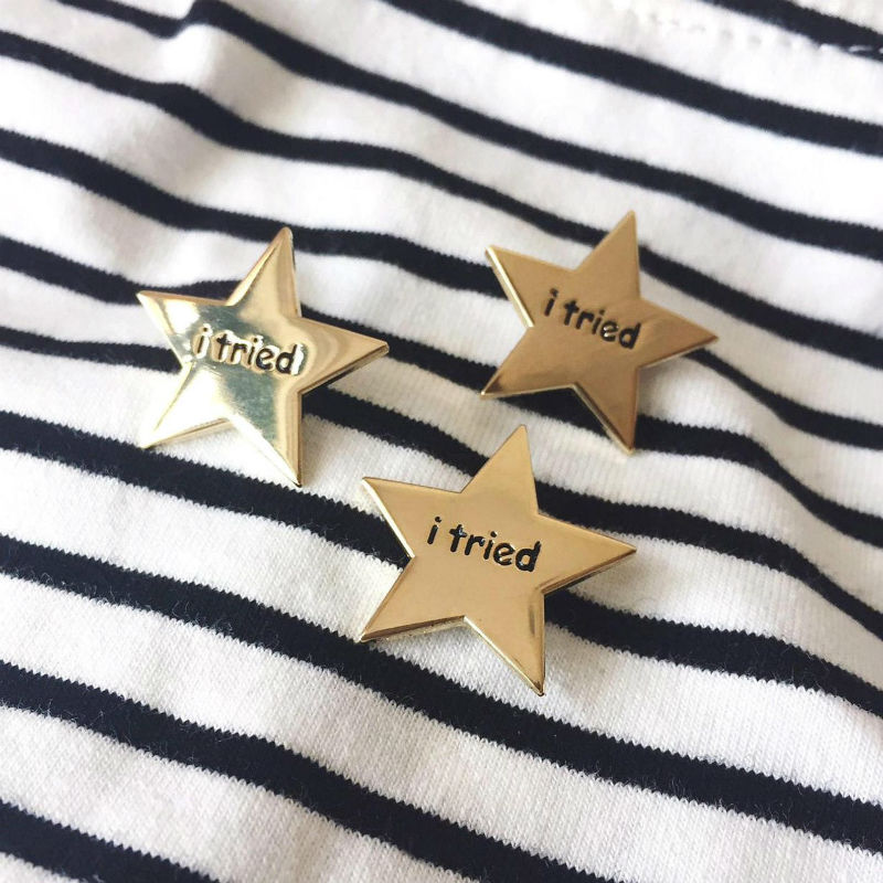 i tried gold star pin 