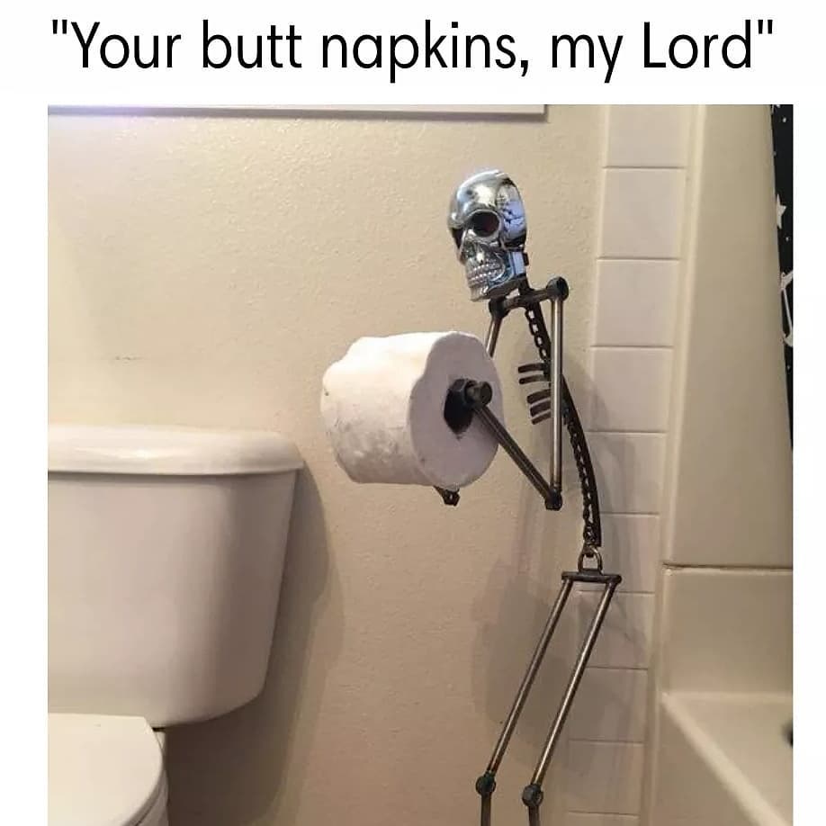 your butt napkins my lord 