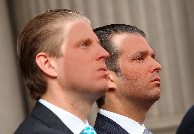 trump sons orange face