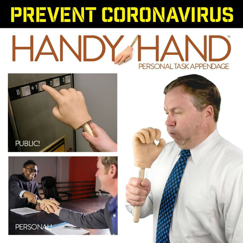 handy hand funny corona virus 