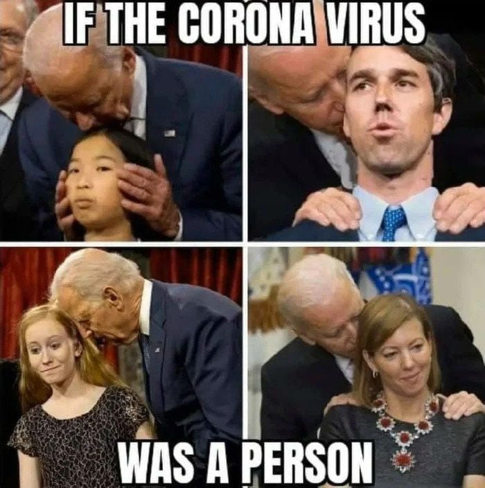 if the corona virus was a person joe biden meme