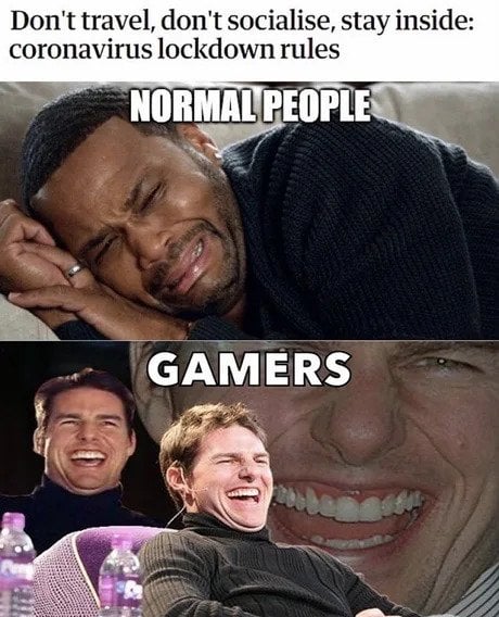 normal people vs gamers coronavirus 