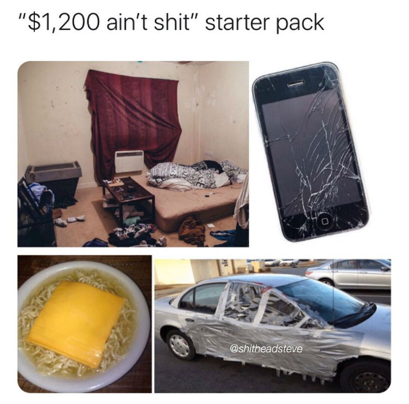 1200 aint shit starter pack meme