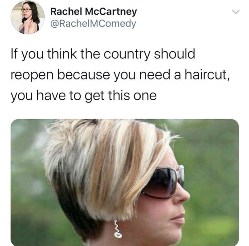 If You Think The Country Should Reopen Karen Haircut Meme Shut