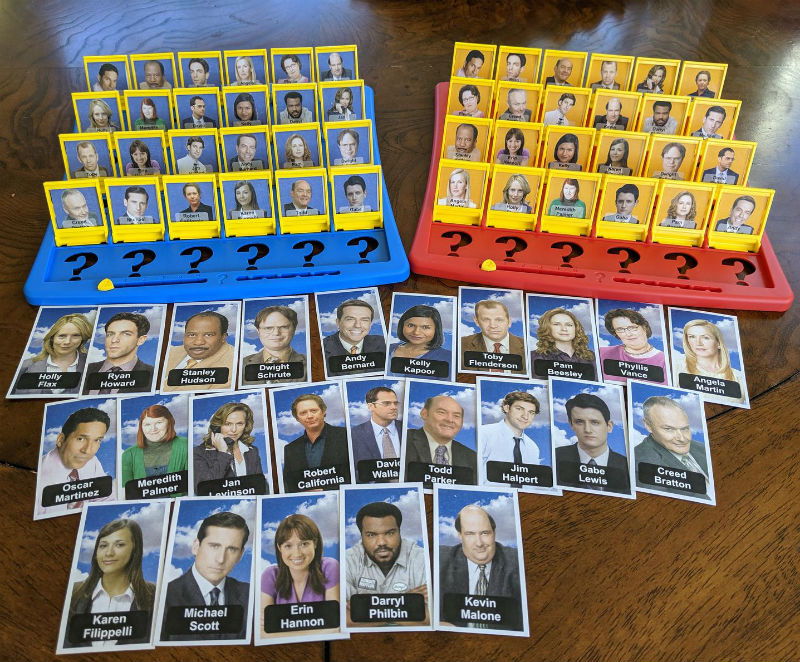 printable the office guess who