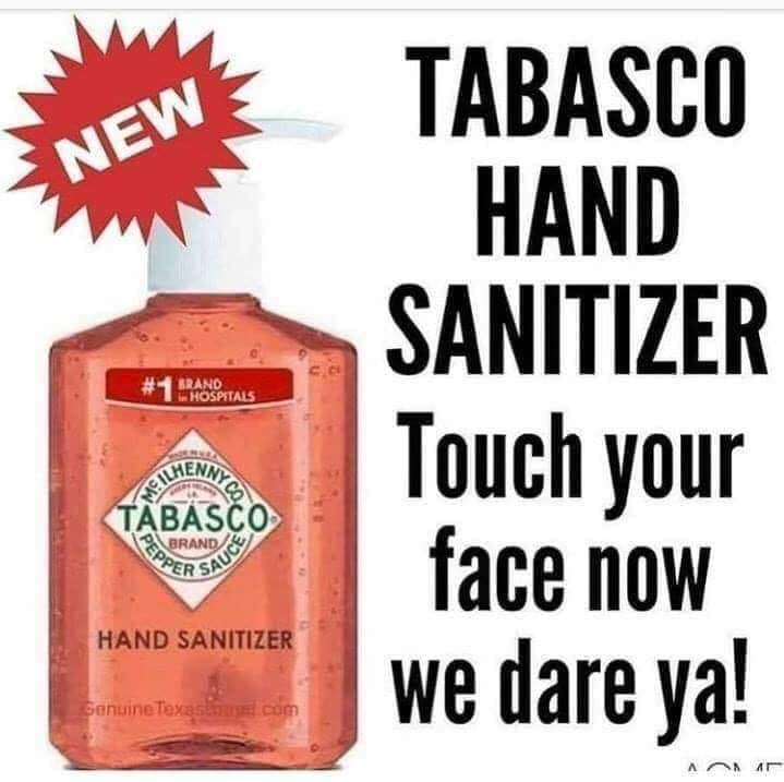 tabasco hand sanitizer 