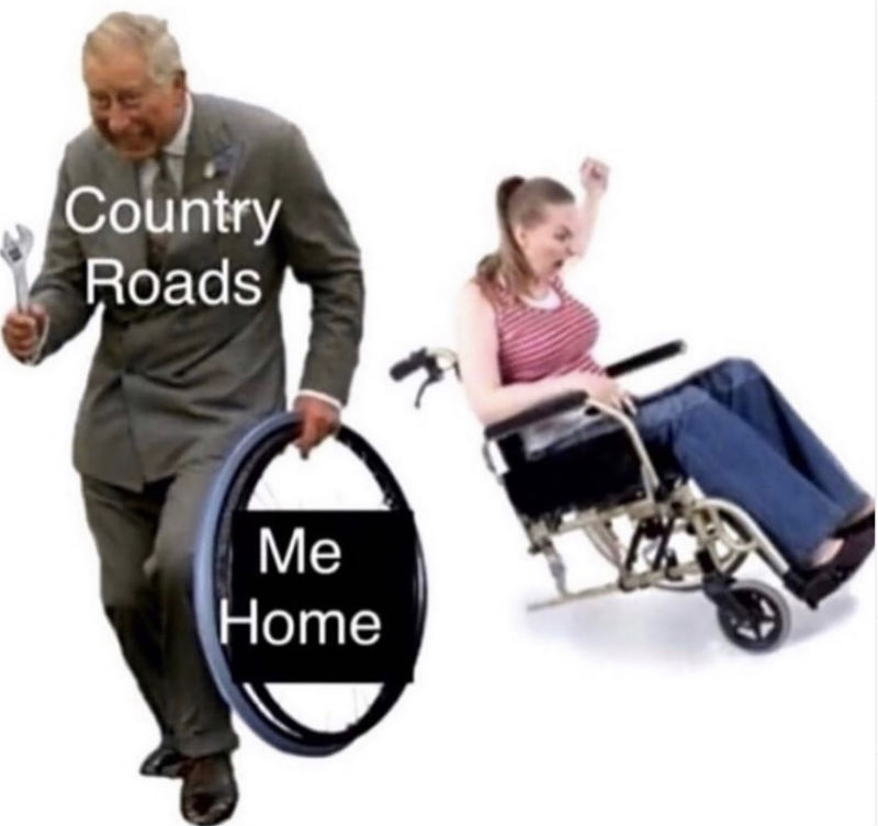 country road take me home meme