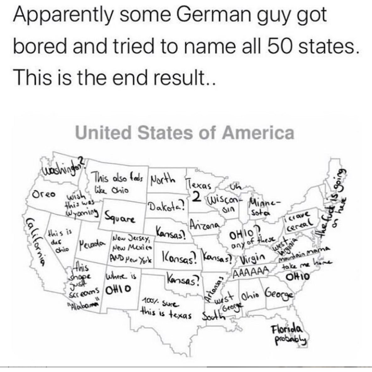 german guy tried to name all 50 states meme 