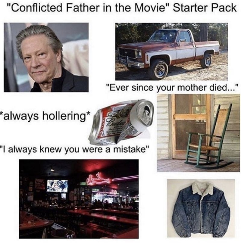 conflicted father in the movie starter pack 