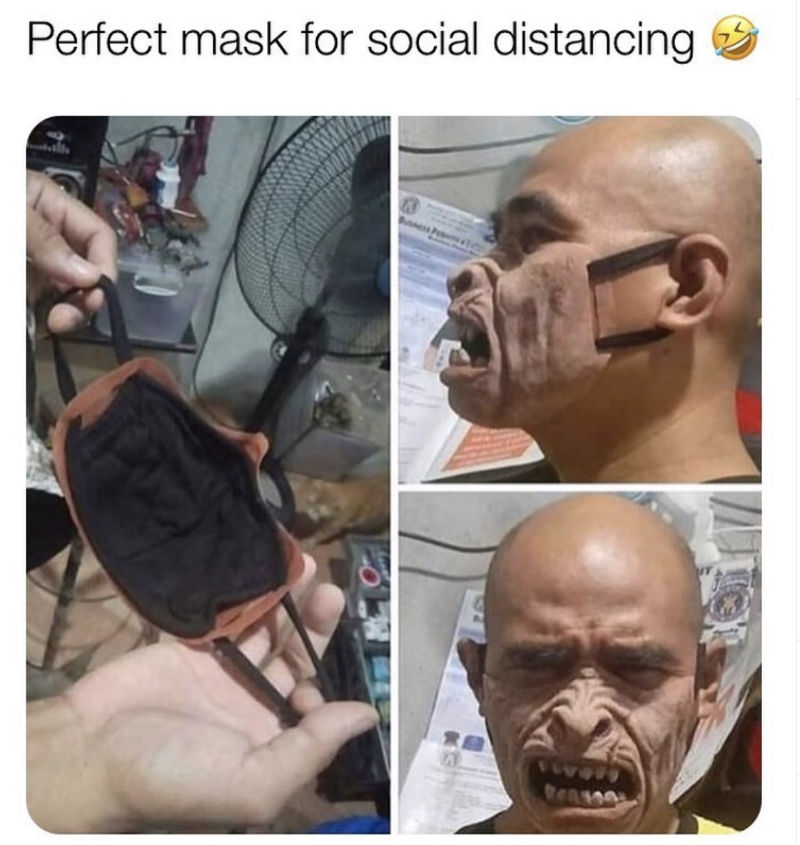 perfect mask for social distancing 