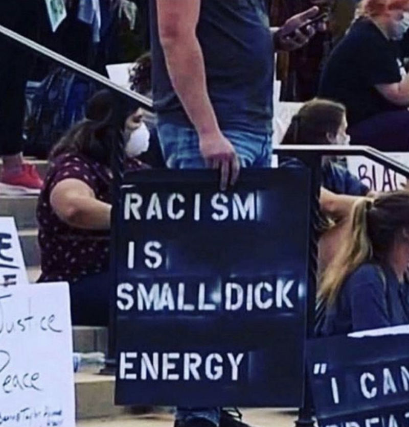 racism is small dick energy 