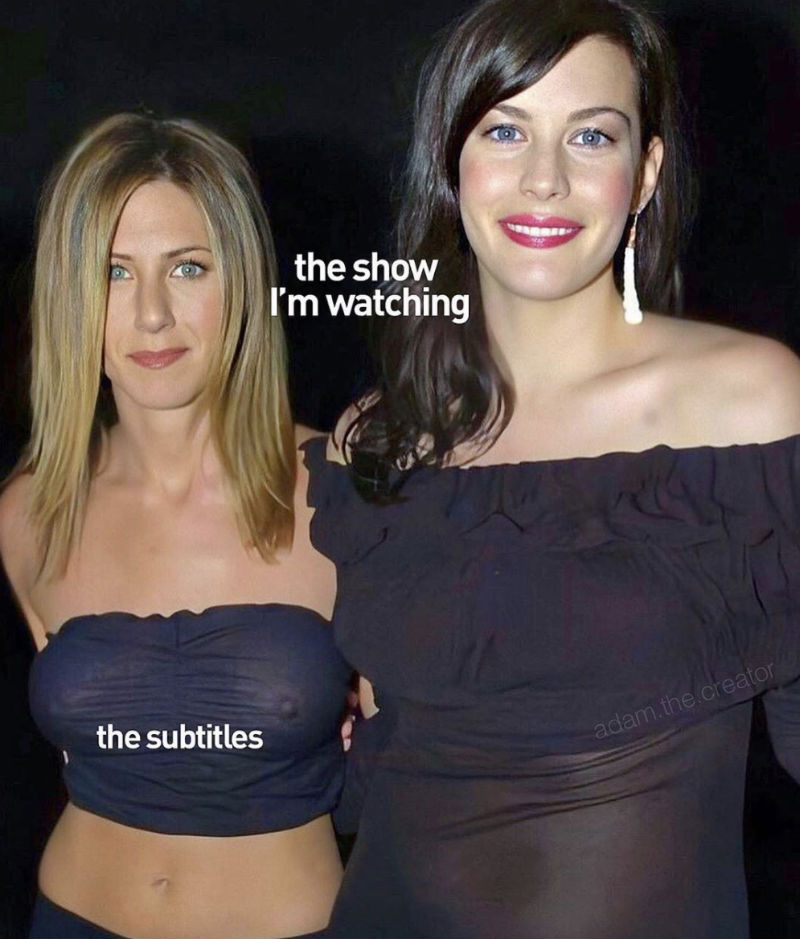 the show im watching vs the subtitles meme