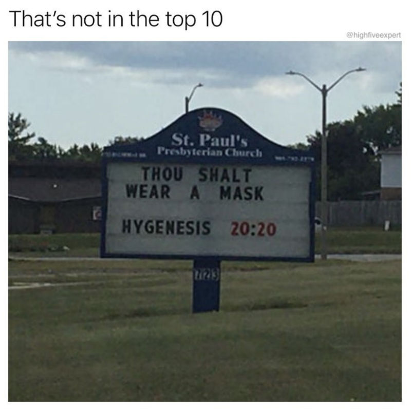 thou shalt wear a mask 