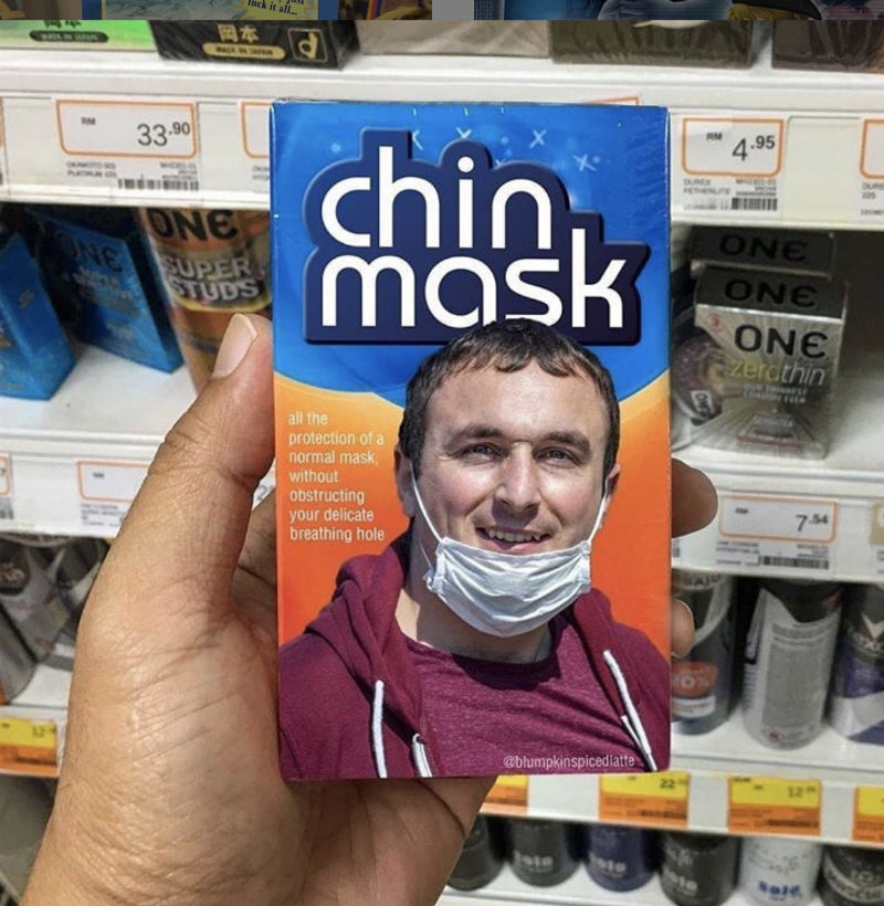 chin mask meme