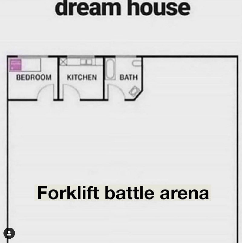 dream house forklift battle 