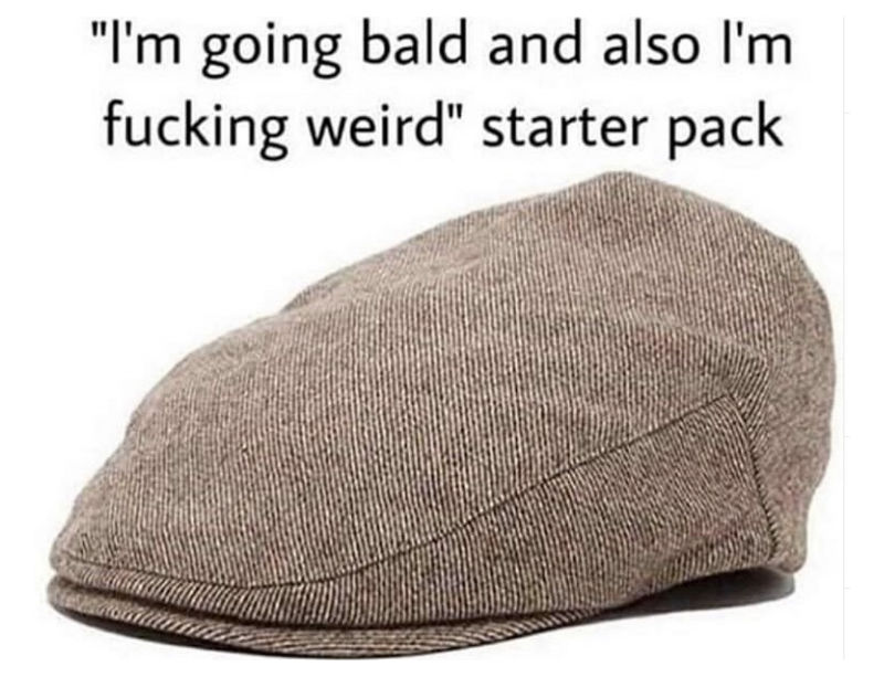 im going bald starter pack