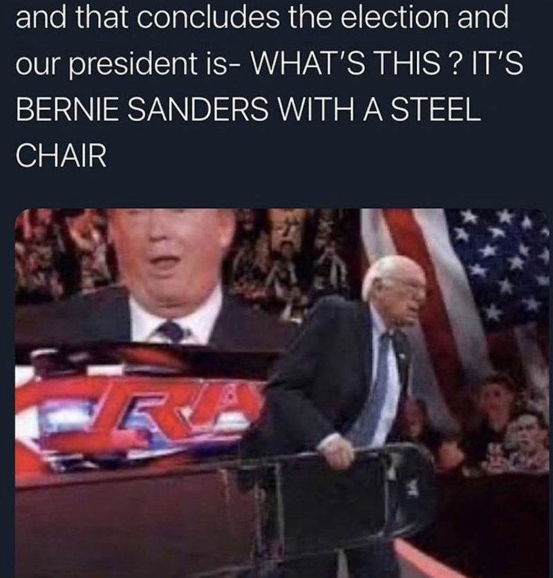 bernie sanders with the steal 