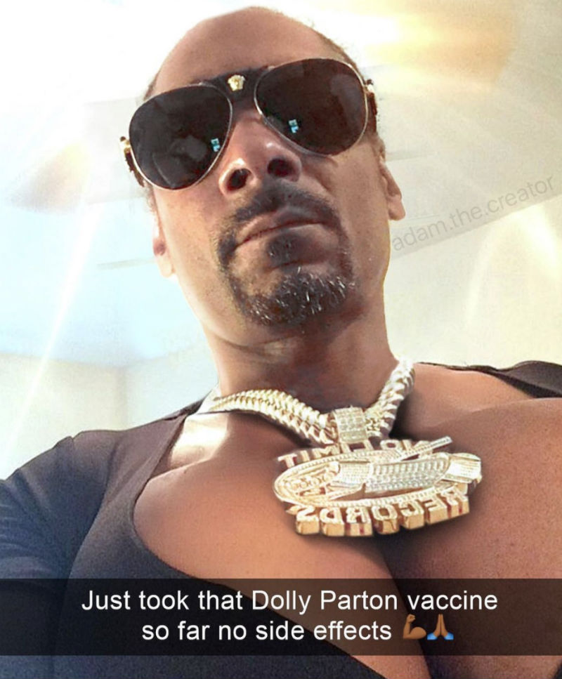 just took that dolly parton vaccine 