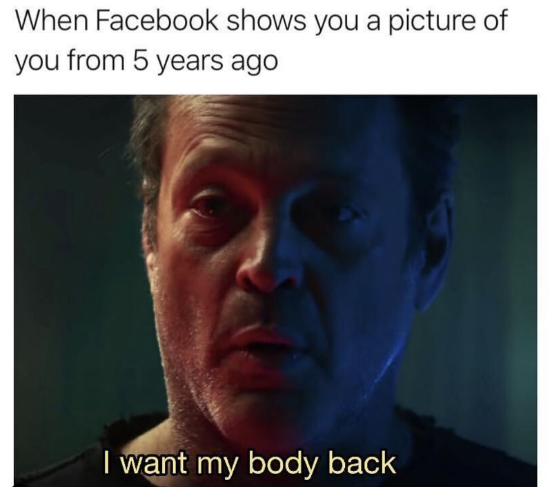 when facebook shows you a picture from 5 years ago 