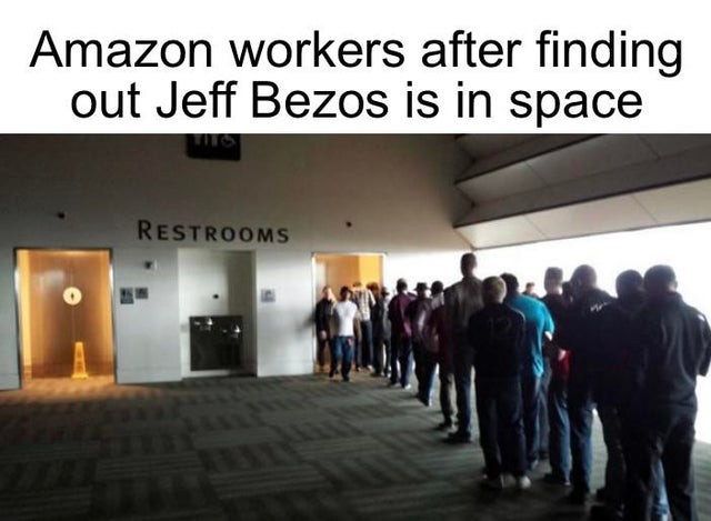 amazon workers after finding out jeff bezos is in space