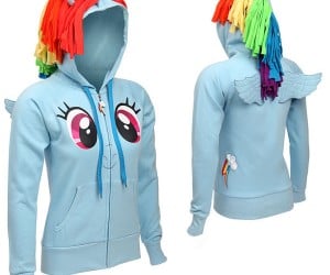 My Little Pony Rainbow Dash Hoodie – Bronies and MLP Fans alike will love this My Little Pony Rainbow Dash Hoodie available at Amazon and ThinkGeek