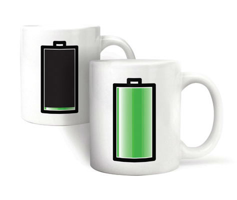 battery charging mug
