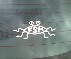 Show your support for the deity with the biggest balls (spaghetti and meat that is) by proudly displaying this decal on the rear of your vehicle.