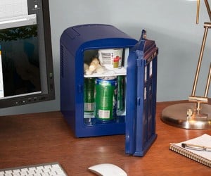Doctor Who TARDIS Mini Fridge – Unfortunately it’s not a real TARDIS, but it will keep your drinks cold!