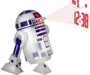 R2D2 Projection Clock – You will feel like there is a real miniature R2D2 unit in your bedroom when you wake up to this little guy.