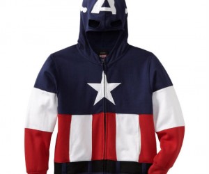 Captain America Hoodie – Are you a crime fighting patriot from the 50’s? Well then this is the hoodie for you.
