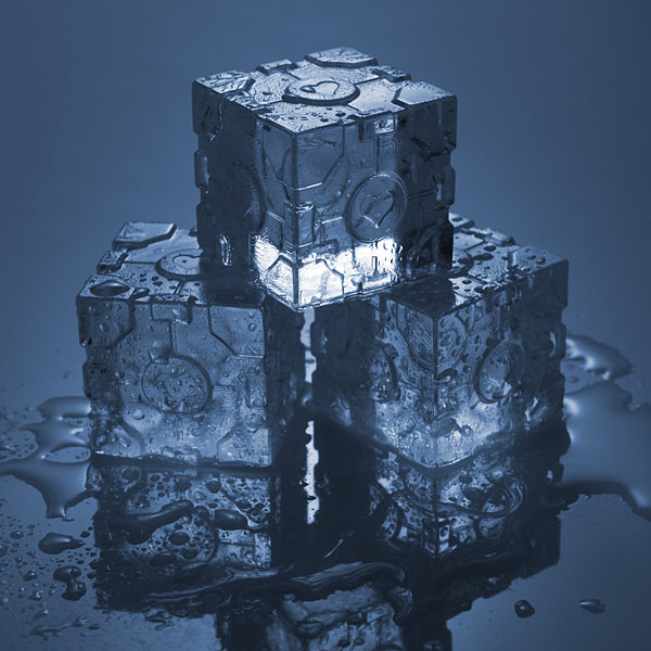 companion cube ice tray