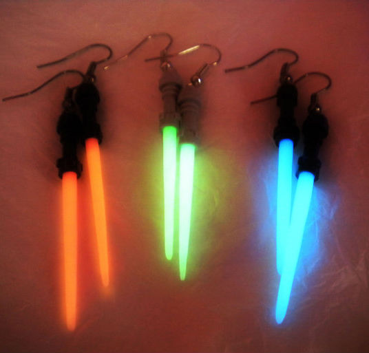 lightsaber earrings