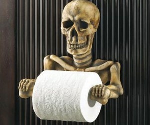 Skeleton Toilet Paper Holder – Scare the crap out of people… literally.