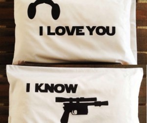 What better way to tell your Han you love him than with handmade Star Wars pillow cases?